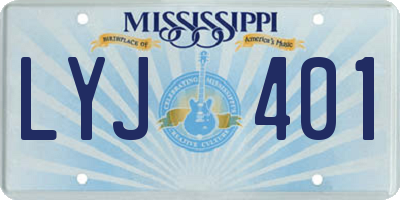 MS license plate LYJ401