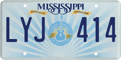 MS license plate LYJ414
