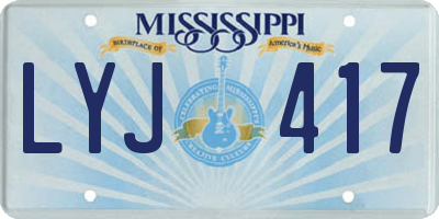 MS license plate LYJ417
