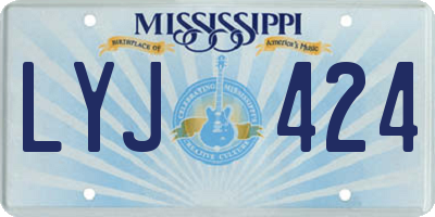 MS license plate LYJ424