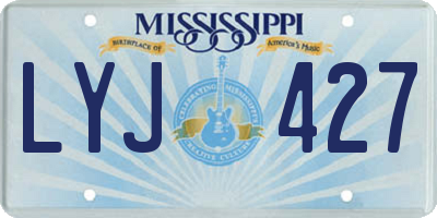 MS license plate LYJ427