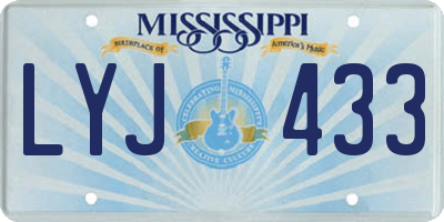 MS license plate LYJ433