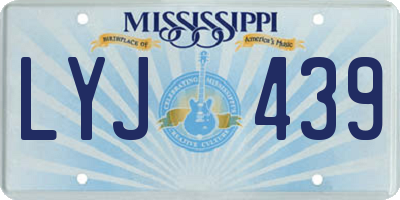 MS license plate LYJ439