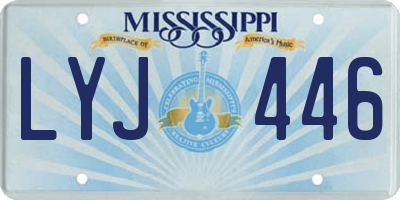 MS license plate LYJ446