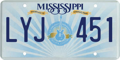 MS license plate LYJ451