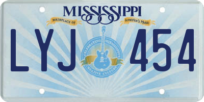 MS license plate LYJ454