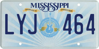 MS license plate LYJ464