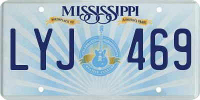 MS license plate LYJ469