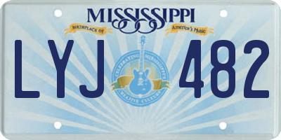 MS license plate LYJ482