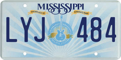 MS license plate LYJ484