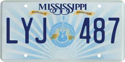MS license plate LYJ487