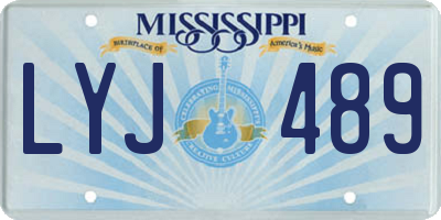 MS license plate LYJ489