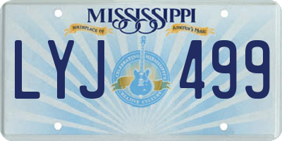 MS license plate LYJ499