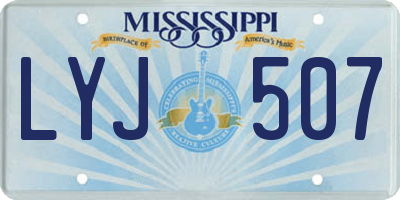 MS license plate LYJ507