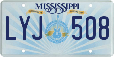 MS license plate LYJ508