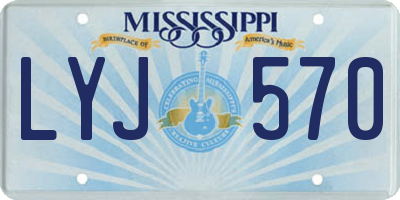 MS license plate LYJ570
