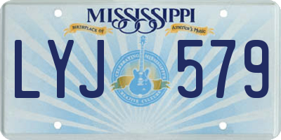 MS license plate LYJ579