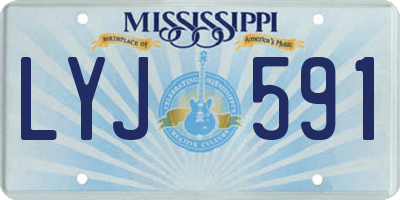 MS license plate LYJ591