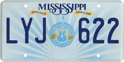 MS license plate LYJ622