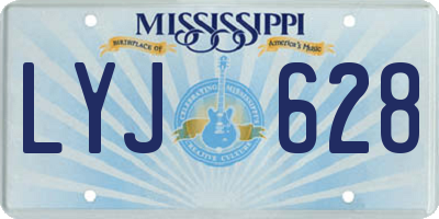 MS license plate LYJ628