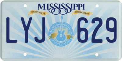 MS license plate LYJ629