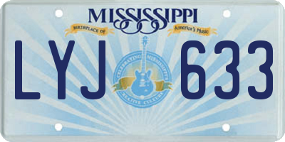MS license plate LYJ633
