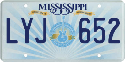 MS license plate LYJ652