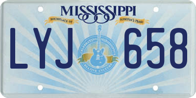 MS license plate LYJ658
