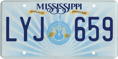 MS license plate LYJ659