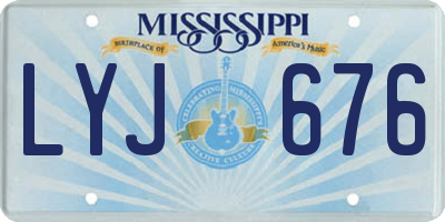 MS license plate LYJ676