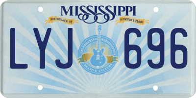 MS license plate LYJ696