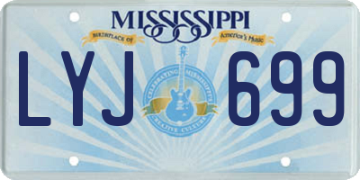 MS license plate LYJ699