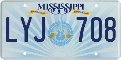 MS license plate LYJ708