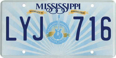 MS license plate LYJ716