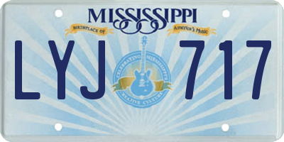 MS license plate LYJ717