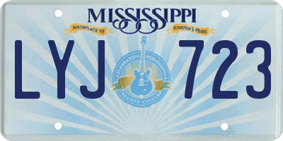 MS license plate LYJ723