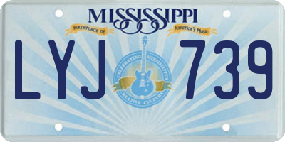 MS license plate LYJ739