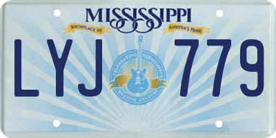 MS license plate LYJ779