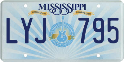 MS license plate LYJ795