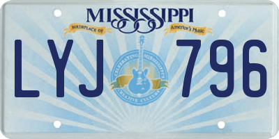 MS license plate LYJ796