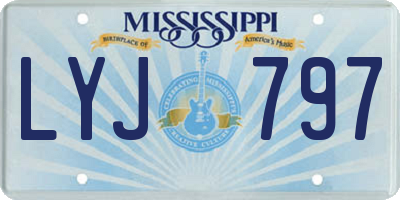 MS license plate LYJ797