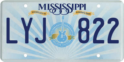 MS license plate LYJ822