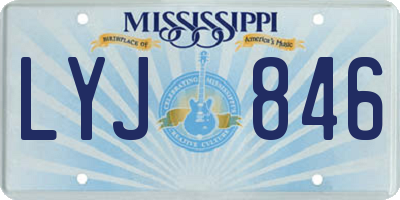 MS license plate LYJ846