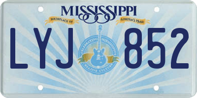 MS license plate LYJ852
