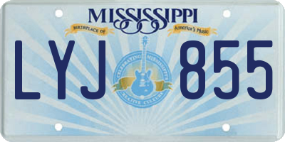 MS license plate LYJ855