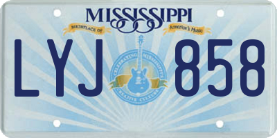 MS license plate LYJ858