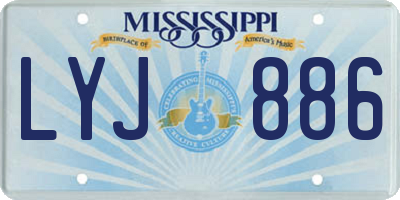 MS license plate LYJ886