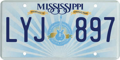 MS license plate LYJ897