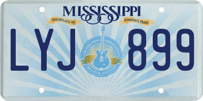 MS license plate LYJ899