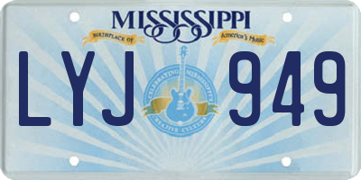 MS license plate LYJ949